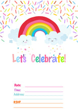 Load image into Gallery viewer, Planet Mango Magical Birthday Invitation and Thank You Cards